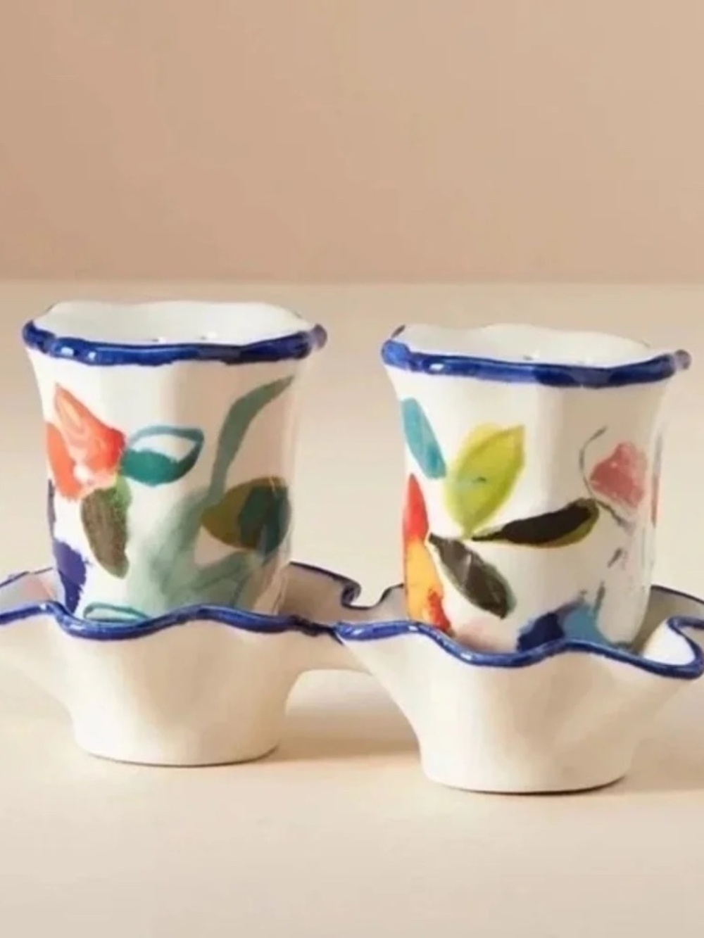 NWT Anthropologie Luna Salt and Pepper Shaker Set